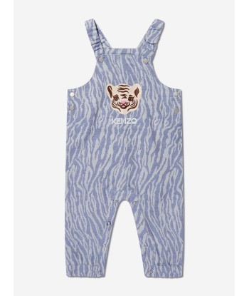 KENZO Baby Boys Organic Cotton T-Shirt And Dungarees Set in Blue online