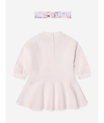 KENZO Baby Girls Organic Cotton Dress And Headband Set in Pink 2 - 3 jours ouvrés.