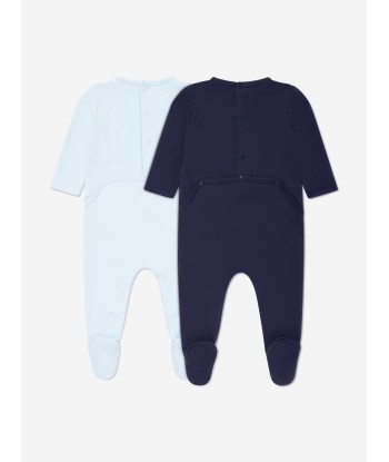 KENZO Baby Girls Organic Cotton 2 Piece Babygrow Set in Blue outlet