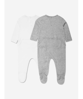 KENZO Baby Girl Organic Cotton 2 Piece Babygrow Set in Grey france