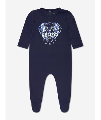 KENZO Baby Girls Organic Cotton 2 Piece Babygrow Set in Blue outlet