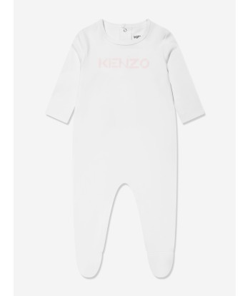 KENZO Baby Girl Organic Cotton 2 Piece Babygrow Set in Grey france