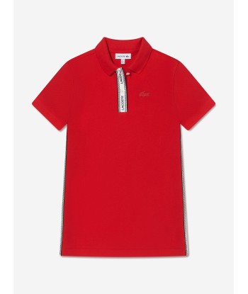 Lacoste Girls Logo Trim Polo Dress france