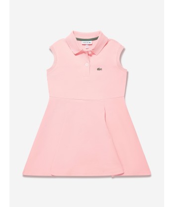 Lacoste Girls Sleeveless Polo Dress in Pink Les êtres humains sont 