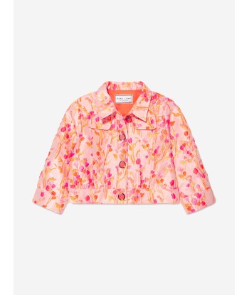 Mama Luma Girls Floral Jacket in Pink destockage