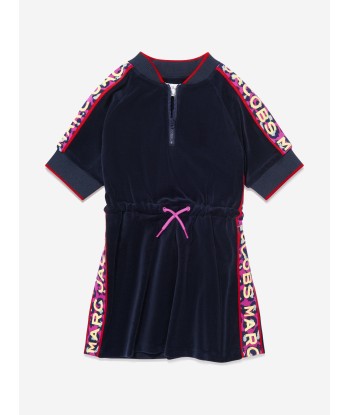 MARC JACOBS Girls Velour Logo Dress Les êtres humains sont 