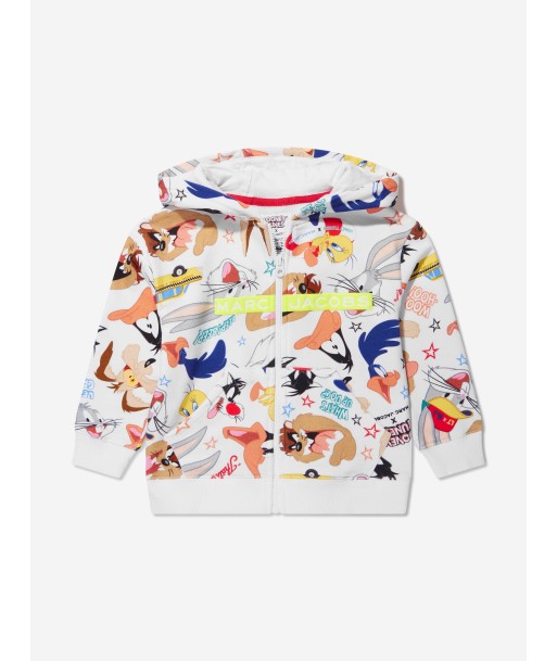 MARC JACOBS Kids Looney Tunes Zip Up Hoodie in White du meilleur 