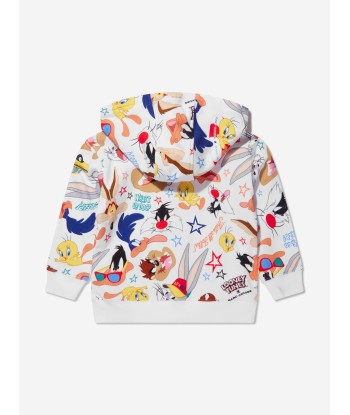 MARC JACOBS Kids Looney Tunes Zip Up Hoodie in White du meilleur 