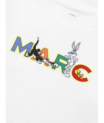 MARC JACOBS Kids Looney Tunes Logo Sweatshirt in White Comment ça marche