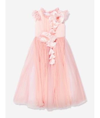 Marchesa Girls Flower Embellished Georgette Gown in Pink Le MVP de beaucoup