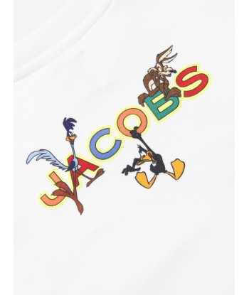 MARC JACOBS Kids Looney Tunes Logo Sweatshirt in White Comment ça marche