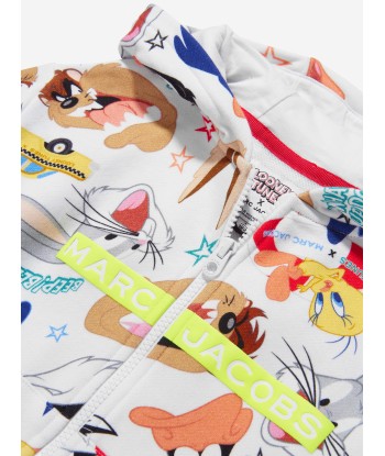 MARC JACOBS Kids Looney Tunes Zip Up Hoodie in White du meilleur 