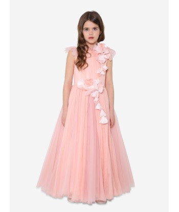 Marchesa Girls Flower Embellished Georgette Gown in Pink Le MVP de beaucoup