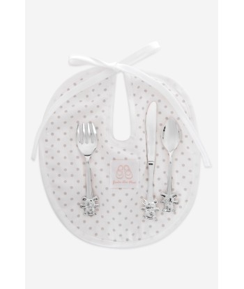 English Trousseau Baby Silver Plated Cutlery Set With Bib sélection de produits