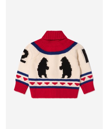 Dsquared2 Kids Wool Knitted Zip Up Jumper de France