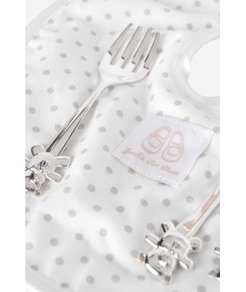 English Trousseau Baby Silver Plated Cutlery Set With Bib sélection de produits