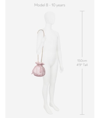 Marchesa Girls Chain Embellished Bucket Bag in Pink commande en ligne