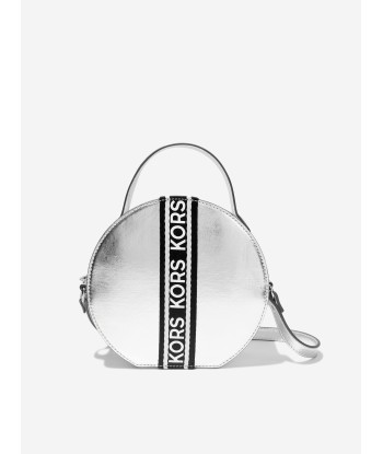 Michael Kors Girls Round Logo Handle Bag in Silver les ligaments