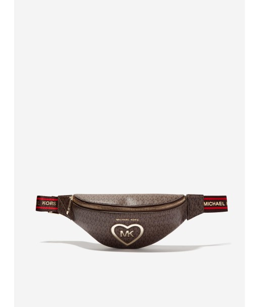 Michael Kors Girls Logo Belt Bag in Brown les muscles