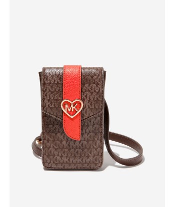 Michael Kors Girls Logo Phone Bag in Brown Les êtres humains sont 