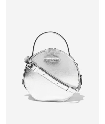 Michael Kors Girls Round Logo Handle Bag in Silver les ligaments