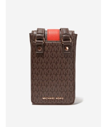 Michael Kors Girls Logo Phone Bag in Brown Les êtres humains sont 