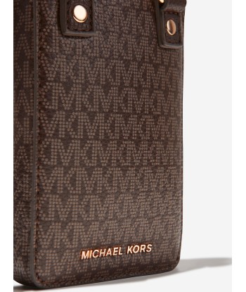 Michael Kors Girls Logo Phone Bag in Brown Les êtres humains sont 