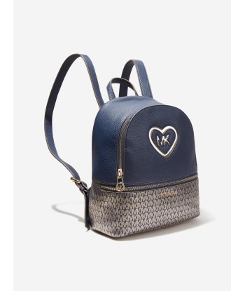 Michael Kors Girls Logo Backpack in Navy Dans la société mordern