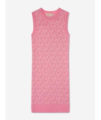 Michael Kors Girls Sleeveless Knitted Logo Dress in Pink sélection de produits