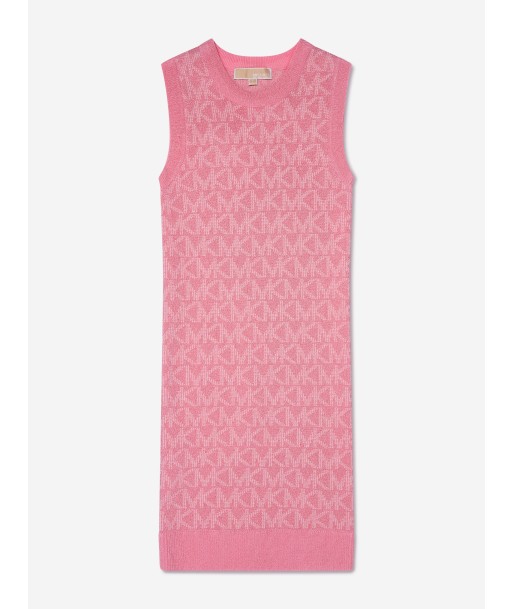 Michael Kors Girls Sleeveless Knitted Logo Dress in Pink sélection de produits