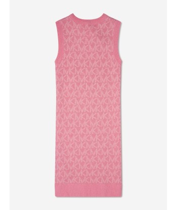 Michael Kors Girls Sleeveless Knitted Logo Dress in Pink sélection de produits