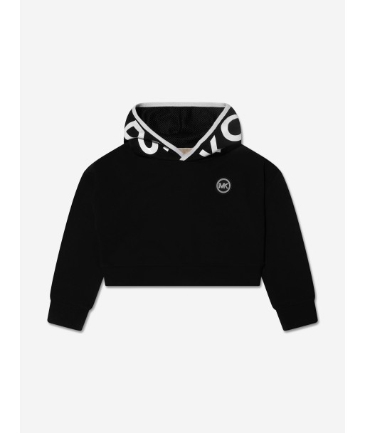 Michael Kors Girls Cropped Logo Hoodie in Black 2 - 3 jours ouvrés.