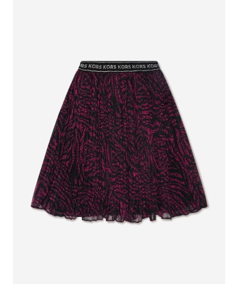 Michael Kors Girls Pleated Midi Skirt in Black de votre