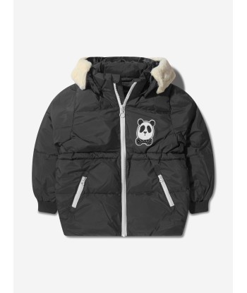 Mini Rodini Kids Panda Hooded Puffer Jacket soldes