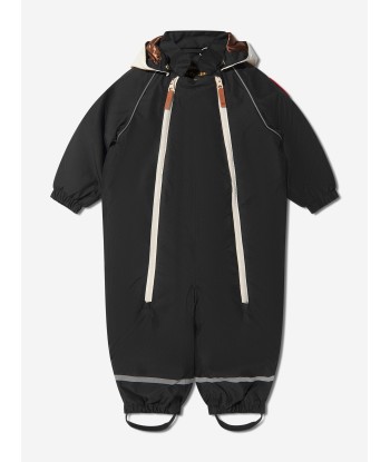 Mini Rodini Baby Alaska Panda Snowsuit in Black france