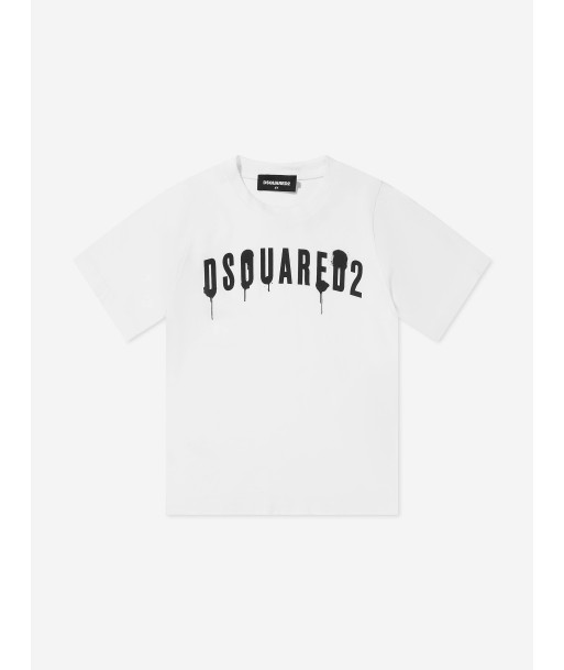 Dsquared2 Kids Slouch Fit Drip Logo T-Shirt soldes