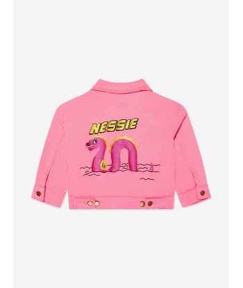 Mini Rodini Girls Organic Cotton Nessie Jacket in Pink outlet