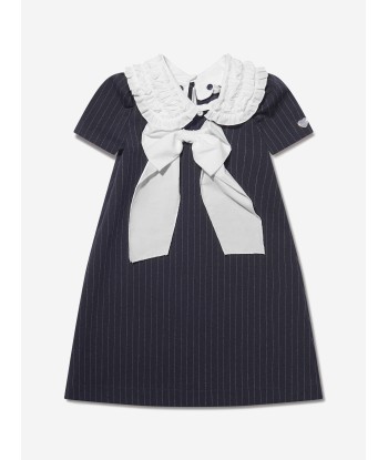 Monnalisa Girls Pinstripe Milano Bow Dress Les êtres humains sont 