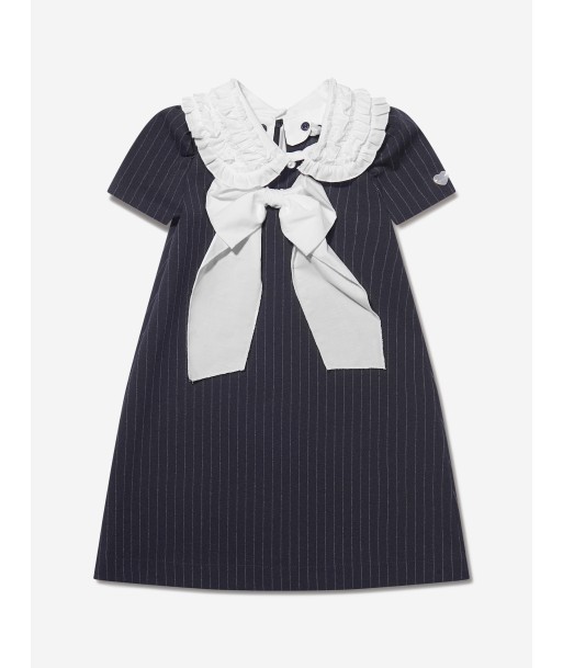 Monnalisa Girls Pinstripe Milano Bow Dress Les êtres humains sont 