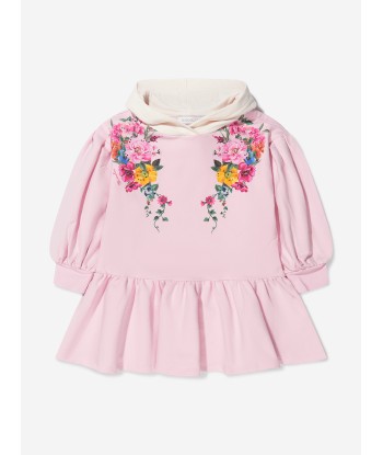 Monnalisa Girls Floral Hooded Sweater Dress store