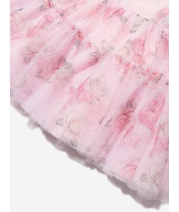 Monnalisa Baby Girls Tulle Rose Dress des créatures d'habitude