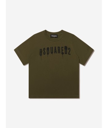 Dsquared2 Kids Slouch Fit Drip Logo T-Shirt prix