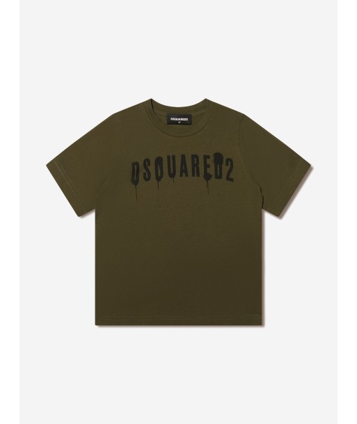 Dsquared2 Kids Slouch Fit Drip Logo T-Shirt prix