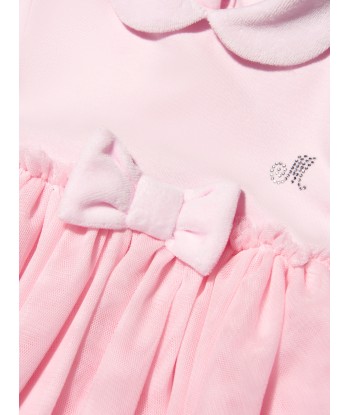 Monnalisa Baby Girls Tulle Trim Babygrow rembourrage situé sous