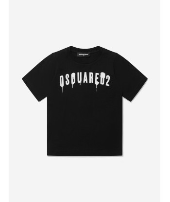 Dsquared2 Kids Slouch Fit Drip Logo T-Shirt Les magasins à Paris et en Île-de-France