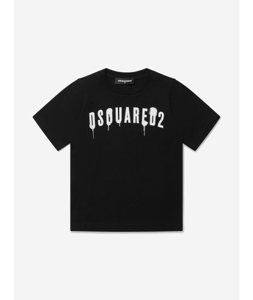 Dsquared2 Kids Slouch Fit Drip Logo T-Shirt Les magasins à Paris et en Île-de-France