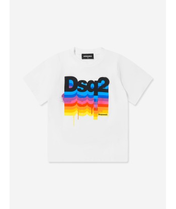 Dsquared2 Kids Slouch Fit Repeat Logo T-Shirt pas chere