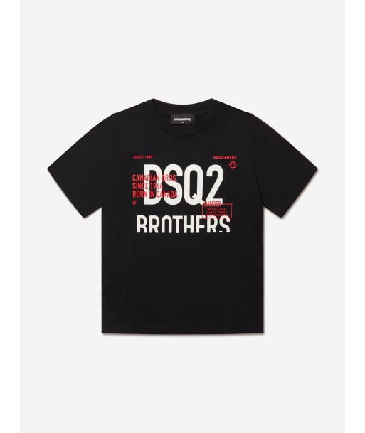 Dsquared2 Kids Slouch Fit Brothers Logo T-Shirt brillant des détails fins