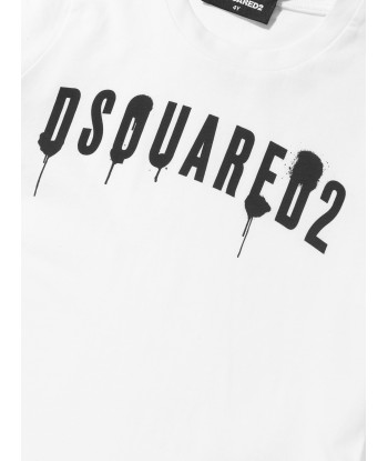 Dsquared2 Kids Slouch Fit Drip Logo T-Shirt soldes