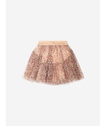 Monnalisa Girls Leopard Tulle Tutu Skirt rembourrage situé sous